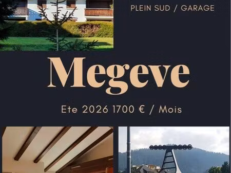 megève location saison été 2026
