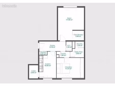 disponible - nantes quartier tortière t2 meublé 59m²  garage fermé  cave  buanderie