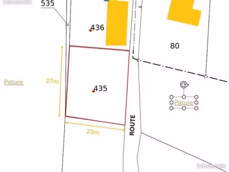terrain constructible 620m2