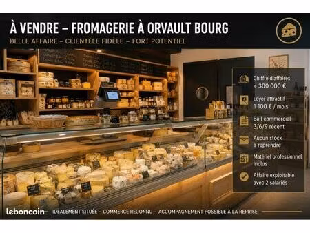 à vendre – fromagerie crémerie – orvault bourg