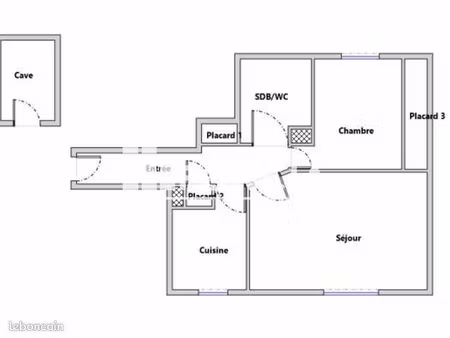 appartement 2 pièces 61 m²