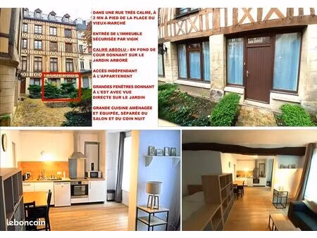 t1 bis meublé – 30 m² – quartier vieux-marché – calme absolu – bail étudiant ou mobilité a
