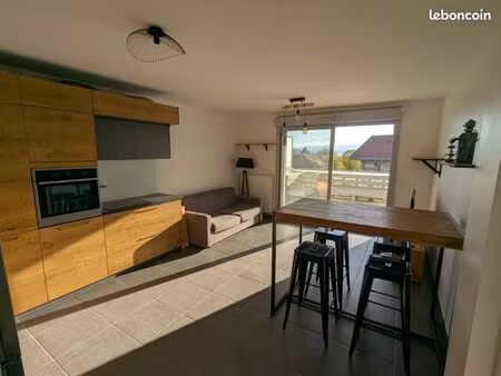 location t2 meublé + grand garage