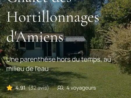 chalet à louer hortillonnages amiens