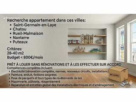 recherche appartement (28-40m²)