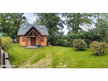 chalet en bois meublé – 48 m² – cadre exceptionnel au cœur de la nature