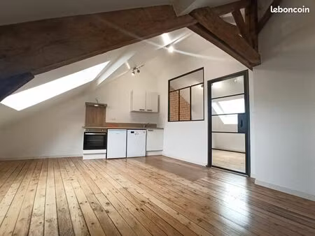 t2 sous comble avec climatisation et jardin commun - ruchoux