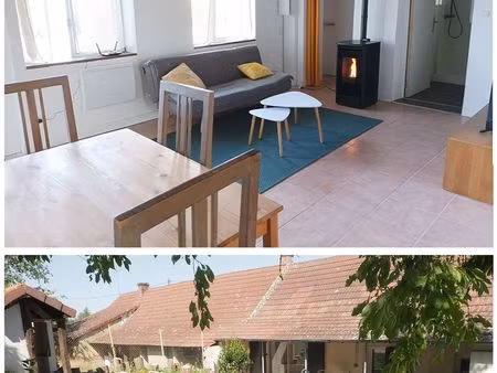 jolie maison meublée avec jardin+garage – 58 m2 bantanges proche louhans