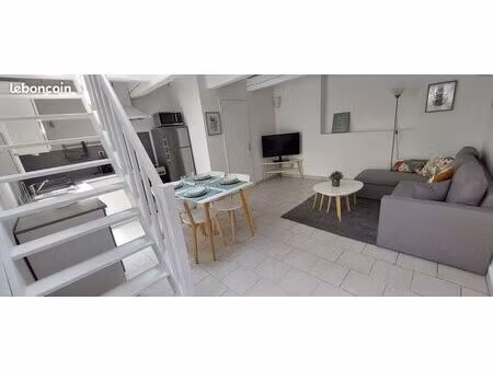 maison de ville duplex t2 meublé 44 m2 sans vis à vis - calme absolu - zéro bruit