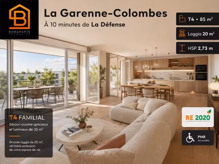 vente appartement 3 pièces 85 m² la garenne-colombes (92250)
