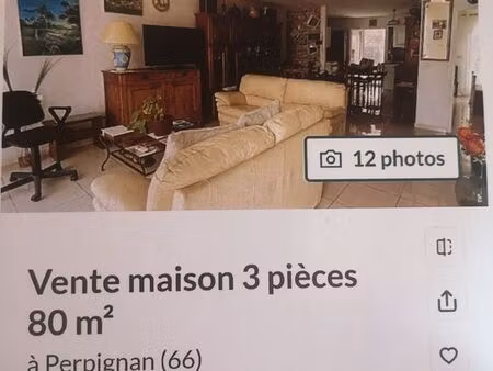 vend maison deux faces plein pied