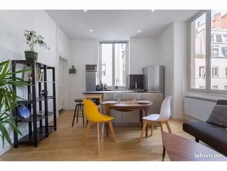 lumineux t2 meublé de 38 m² – pentes de la croix-rousse