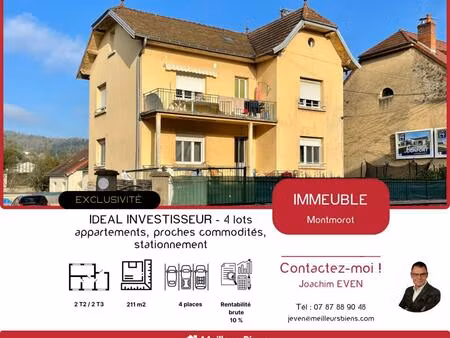 immeuble à montmorot - 4 appartements - proches commodités