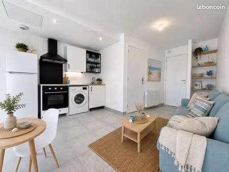 appartement t2 de 27 m² – rdc avec terrasse – 100 m du littoral – larmor-plage
