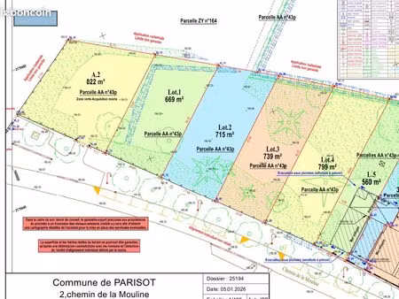 terrain 668 m² - centre bourg