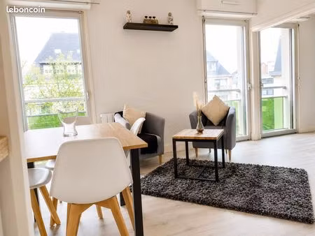 à louer – superbe t2 meublé avec place de parking – quais de l’odet – quimper