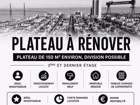 ?️ plateau brut à rénover | secteur gare