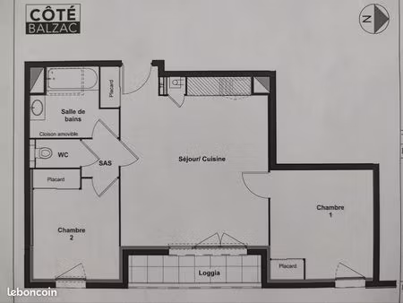 t3 55m2 + loggia 4m2