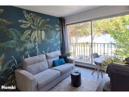 carnon plage – studio 17 m2 proche mer – résidence sécurisée avec ascenseur