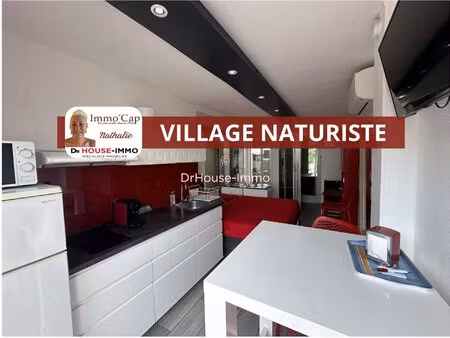 immo'cap - au village naturiste - studio de 16.16m2 - port nature 3 tres proche de la mer.