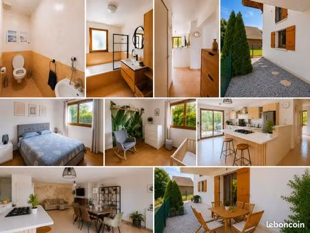 à louer – t3 meublé de 72 m² en rez-de-jardin – vétraz-monthoux (limite annemasse)