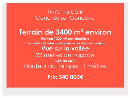 achat terrain 3 400m² conches sur gondoire 77600