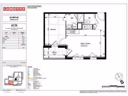 location appartement 2 pièces au rheu (35650) : à louer 2 pièces / 41m² le rheu