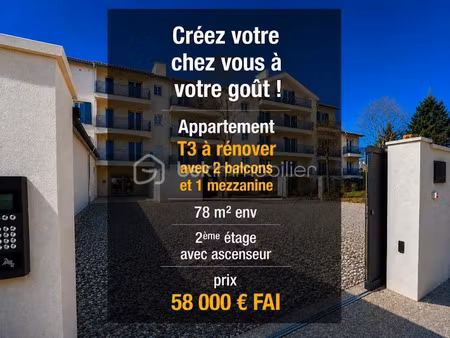 vente appartement 3 pièces 78.2 m² à saint-christol (84390)  58 000 €