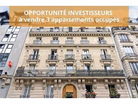 3 appartements occupés à vendre de 3 pièces / rue trousseau