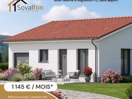 terrain avec maison neuve à vendre