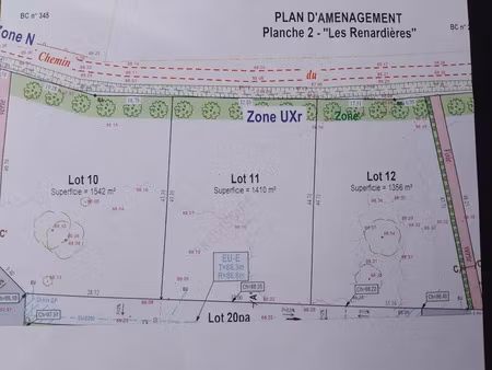 vente terrain 1331 m² chambray-lès-tours (37170)