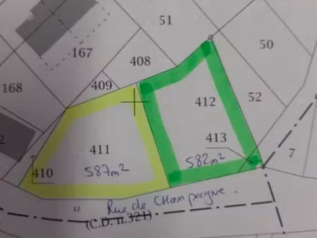 vente terrain à batir 582 m² à grugies (02680)  39 664 €