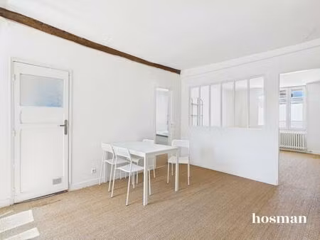 appartement 2 pièces de 53 m² - traversant et calme - rue réaumur  paris 3e - arts et méti