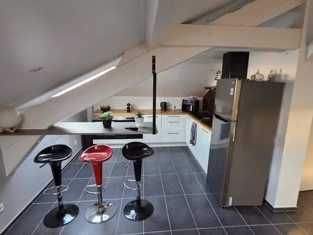 coup de cœur charmant t2 meublé 55 m² sous combles  ultra lumineux  dans petite copro calm