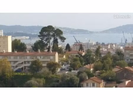 toulon faron ouest t3 vue rade avec balcon  parking  cave  au calme  résidence arborée