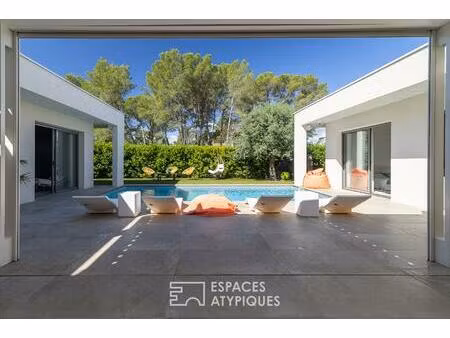 villa d'architecte avec piscine dans le pic saint-loup