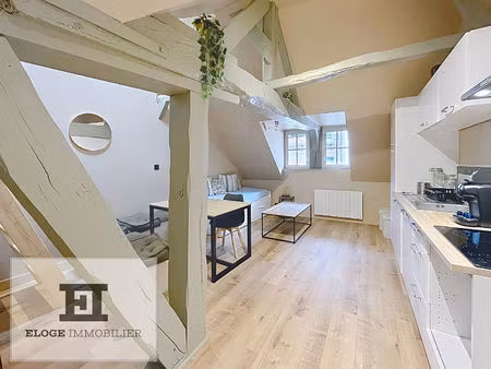 appartement f1bis en duplex meublé de 30m² (25m² en carrez) - rouen droite - rue eau de ro