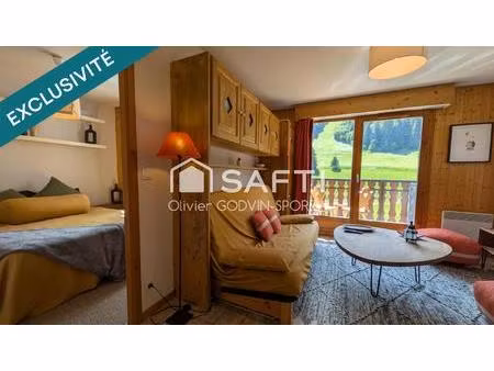 appartement 2 pièces avec balcon exposé plein sud sans vis à vis avec vue imprenable sur l