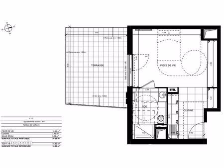 location appartement 30m² et 16m² terrasse