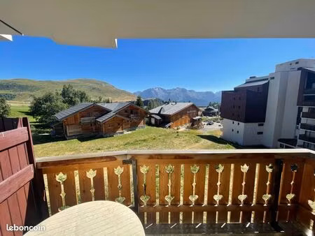 alpe d’huez les bergers – location à l’année  appartement meublé 35 m² avec terrasse plein