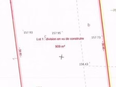 terrain de 909 m² à bogny-sur-meuse