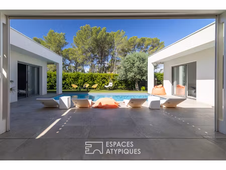 villa d'architecte avec piscine dans le pic saint-loup