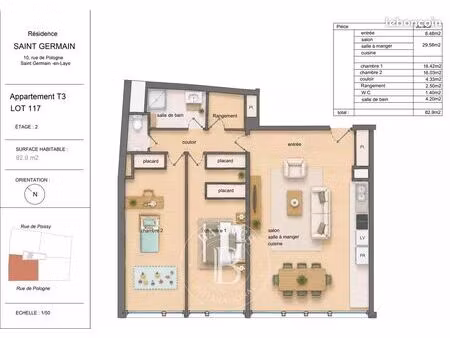 appartement 4 pièces 83 m²