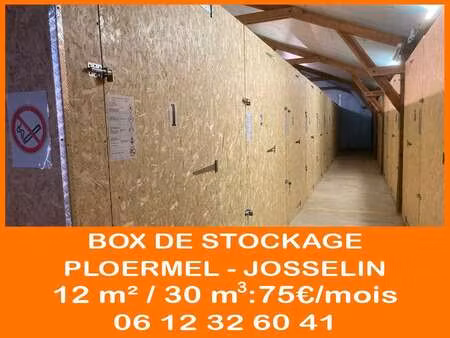 location garage box et parking à josselin (56120) : à louer / 12m² josselin