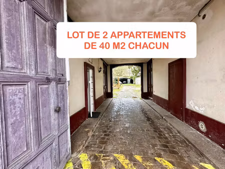 plein pied : 2 appartements de 40 m2 chacun