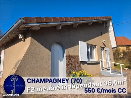 f2 meublé plain pied indépendant de 36 5m²