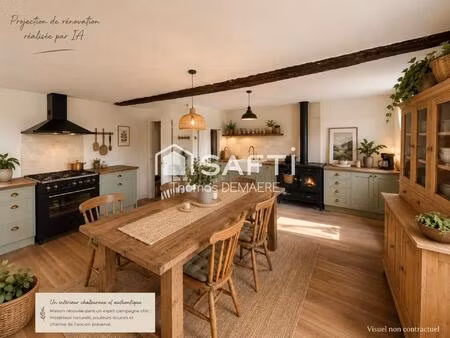 charmante maison charentaise à rénover  grand jardin et potentiel d'évolution