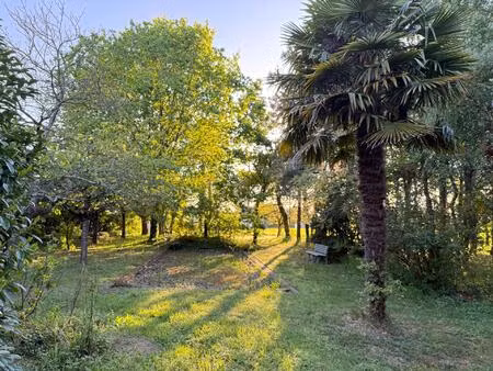 ce beau terrain arboré  avec une borne électrique et de l'eau.