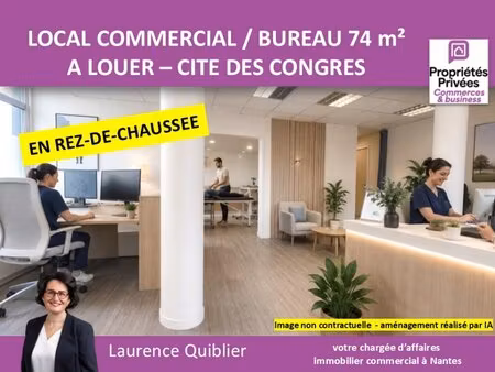 à louer local commercial 74 m² – 1 200 € |nantes