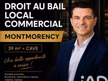 vente commerce 39 m² montmorency (95160)